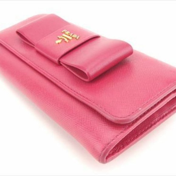 Prada Wallet Purse Long Wallet Pink leather Woman Authentic Used G1276 - Picture 3 of 8